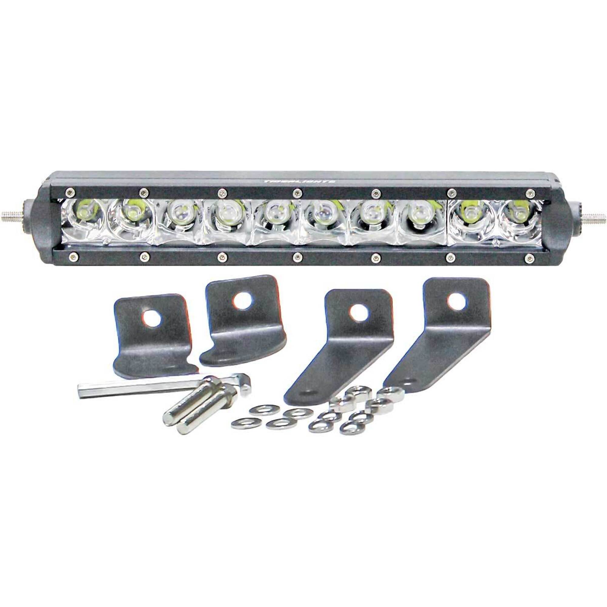 Tiger Lights LED Single Row Light Bar - 10in., 5700 Lumens, 50 Watts, Clear Lens, Model# TL10SRC